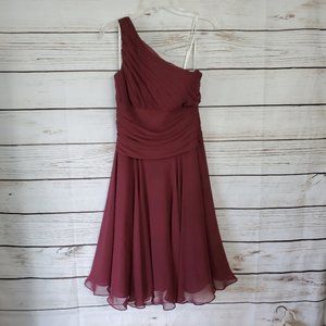 B2 | One Shoulder Sleeveless Chiffon Formal Dress